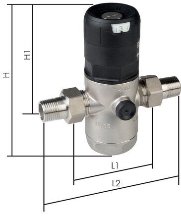 Exemplary representation: Filter pressure reducer for drinking water & nitrogen (1.4408)