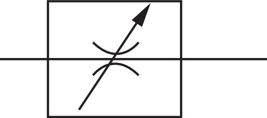 Schematic symbol: Choke valve